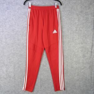 Adidas Pants Mens Small Red Tiro AEROREADY 3-Stripes Soccer Training Tapered